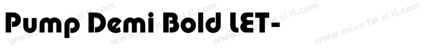Pump Demi Bold LET字体转换